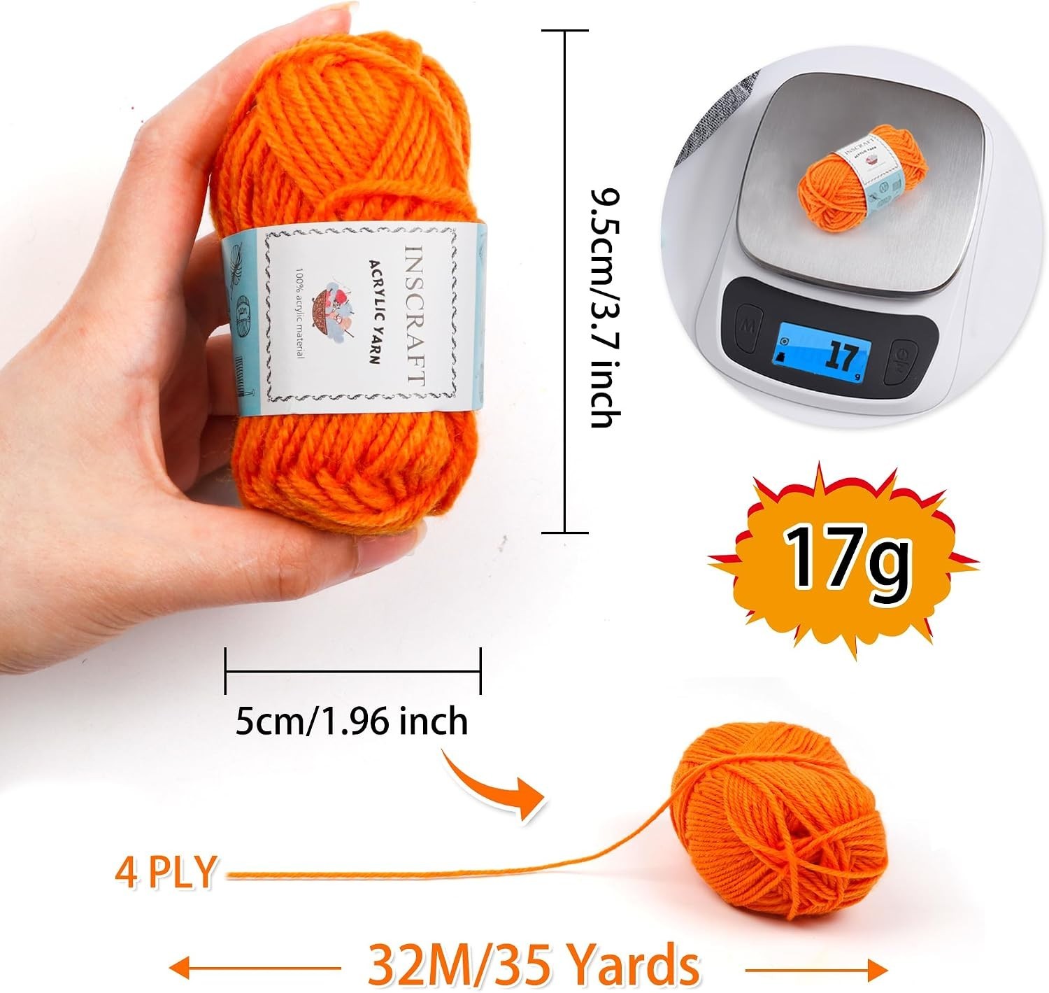 62 Assorted Colors Yarn Pack – Beginner Crochet Set