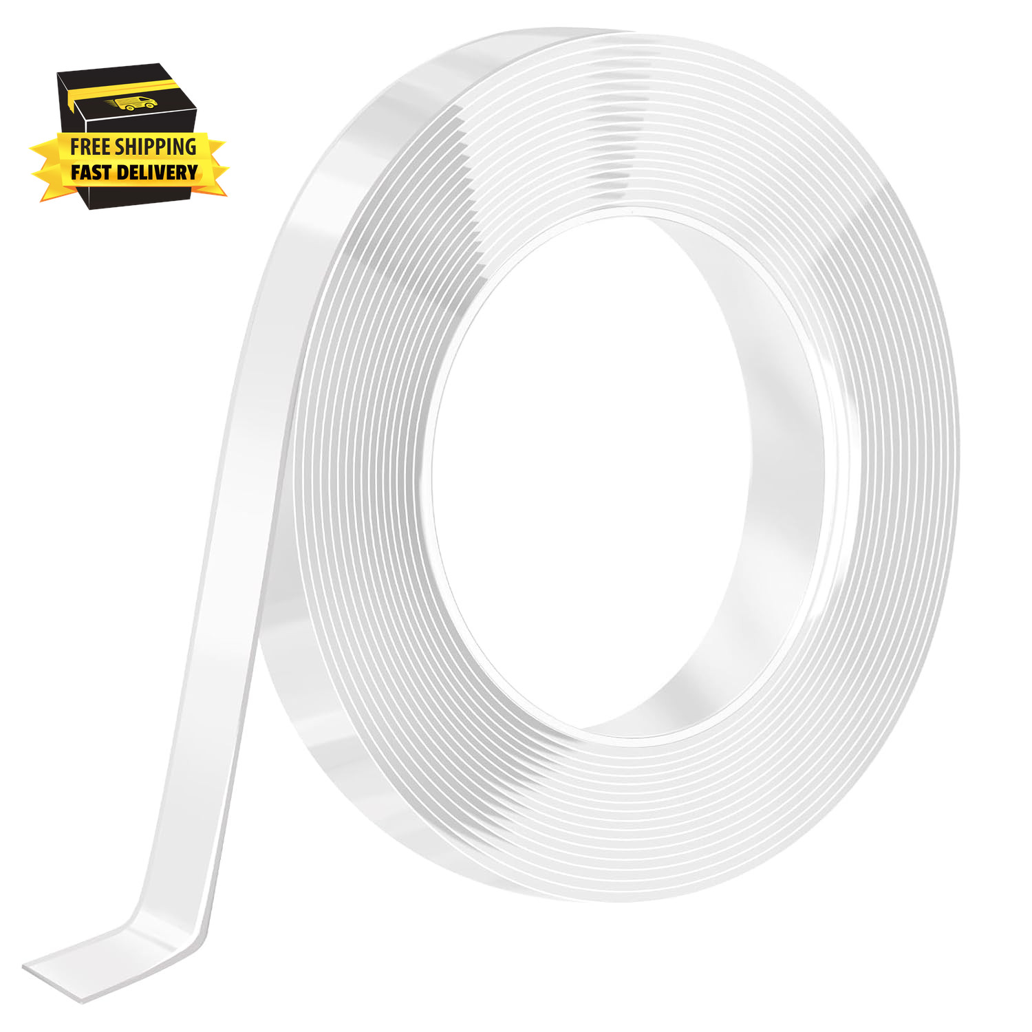 Nano Strong Mounting Adhesive Tape Double Sided Tape Heavy Duty Removable Clear