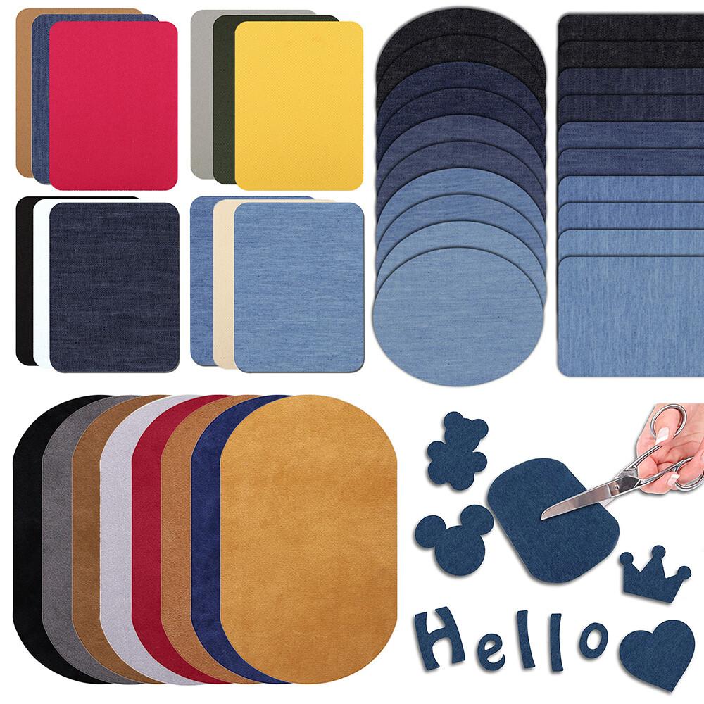 1pc Premium Quality Fabric Iron-on Patches Inside & Outside Repair Clothes Decor