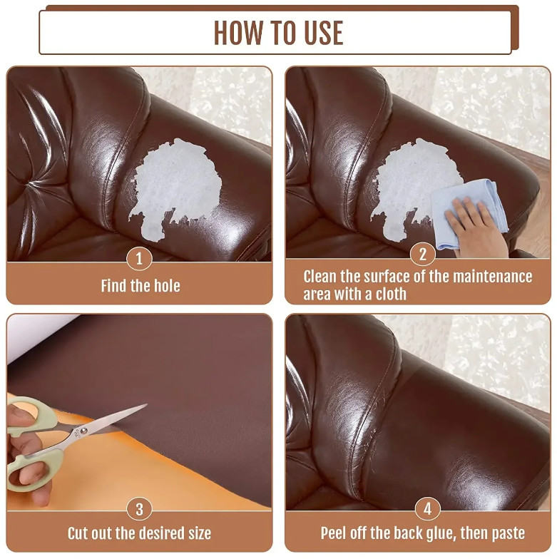 Leather Repair Tape Self-Adhesive Patch for Car Seats Couch Sofa Jackets Patch