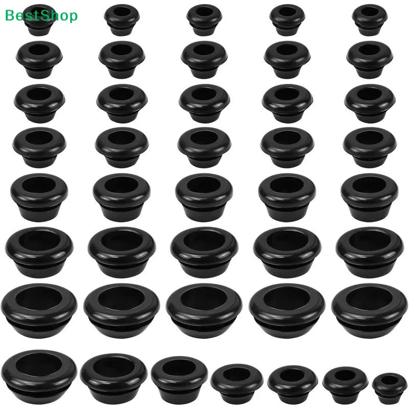70PCS Rubber Grommet Kit Cable Wire Hole Grommets Automotive Electrical Set
