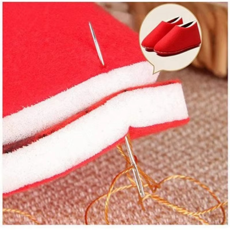 25PCS Large Eye Sewing Needles Set Easy Thread Embroidery With Wood Needle Case