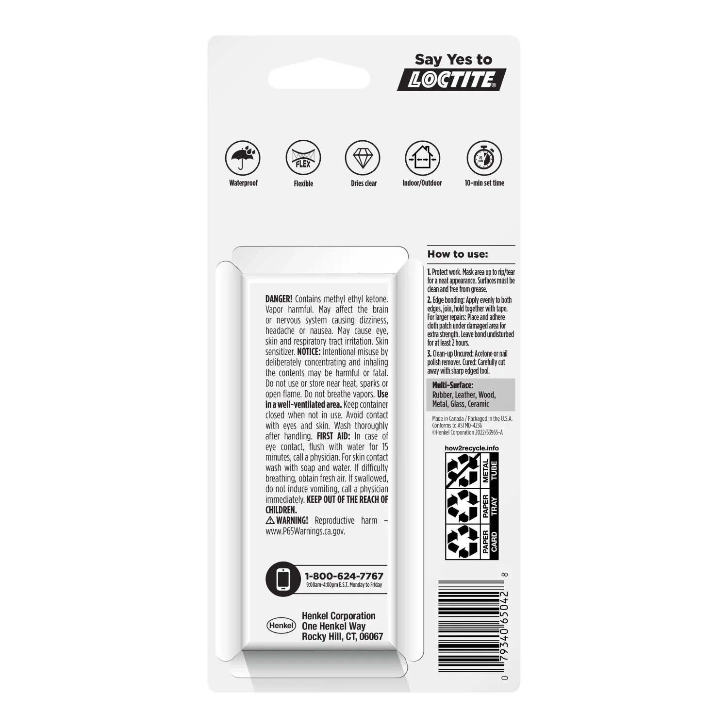 Loctite Vinyl Fabric & Plastic Repair Flexible Adhesive 1 oz, 1 Squeeze Tube