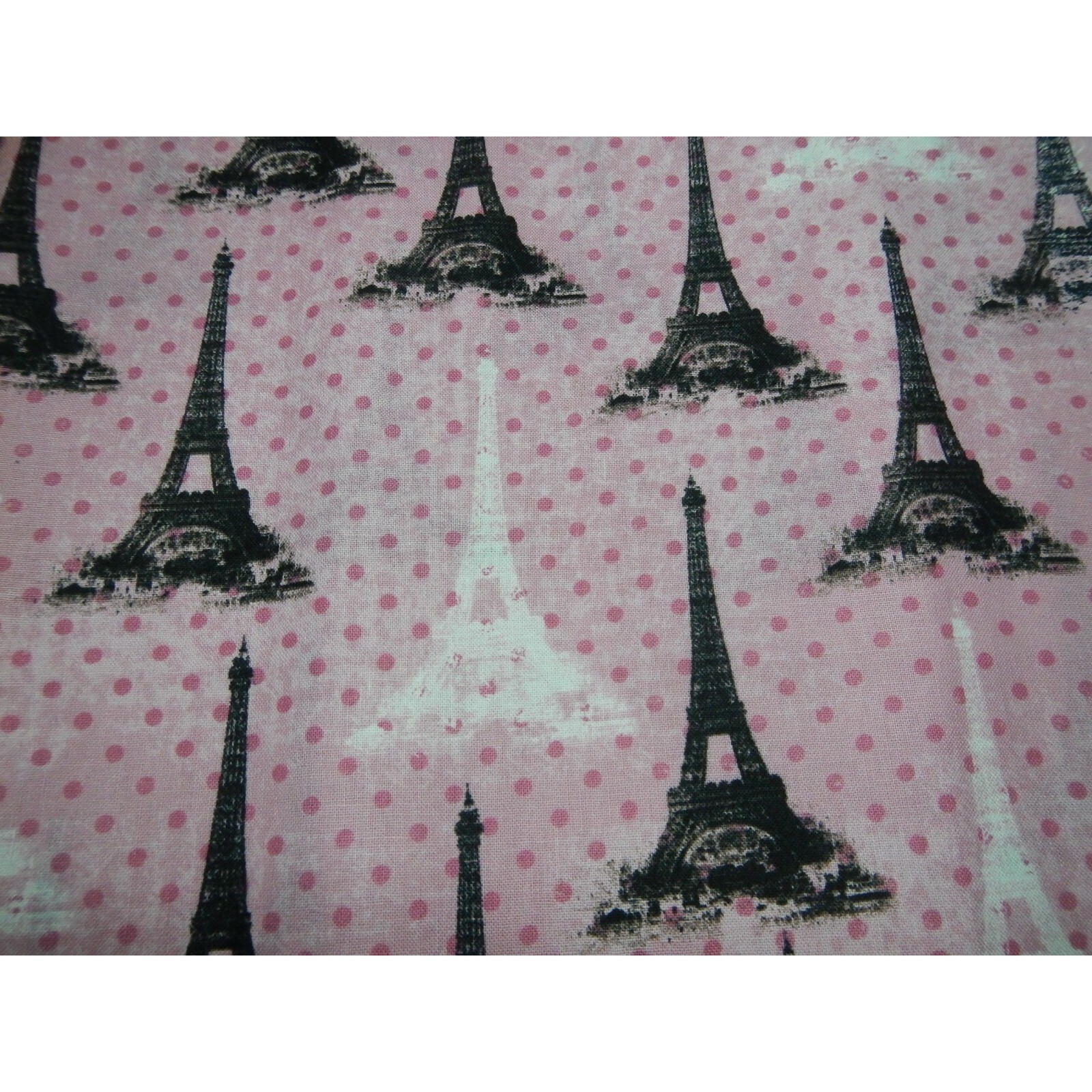 New Pink Paris Cotton Fabric by the Yard 1 Yard – 36″ X 44″ Pre-Cut Sewing Craft