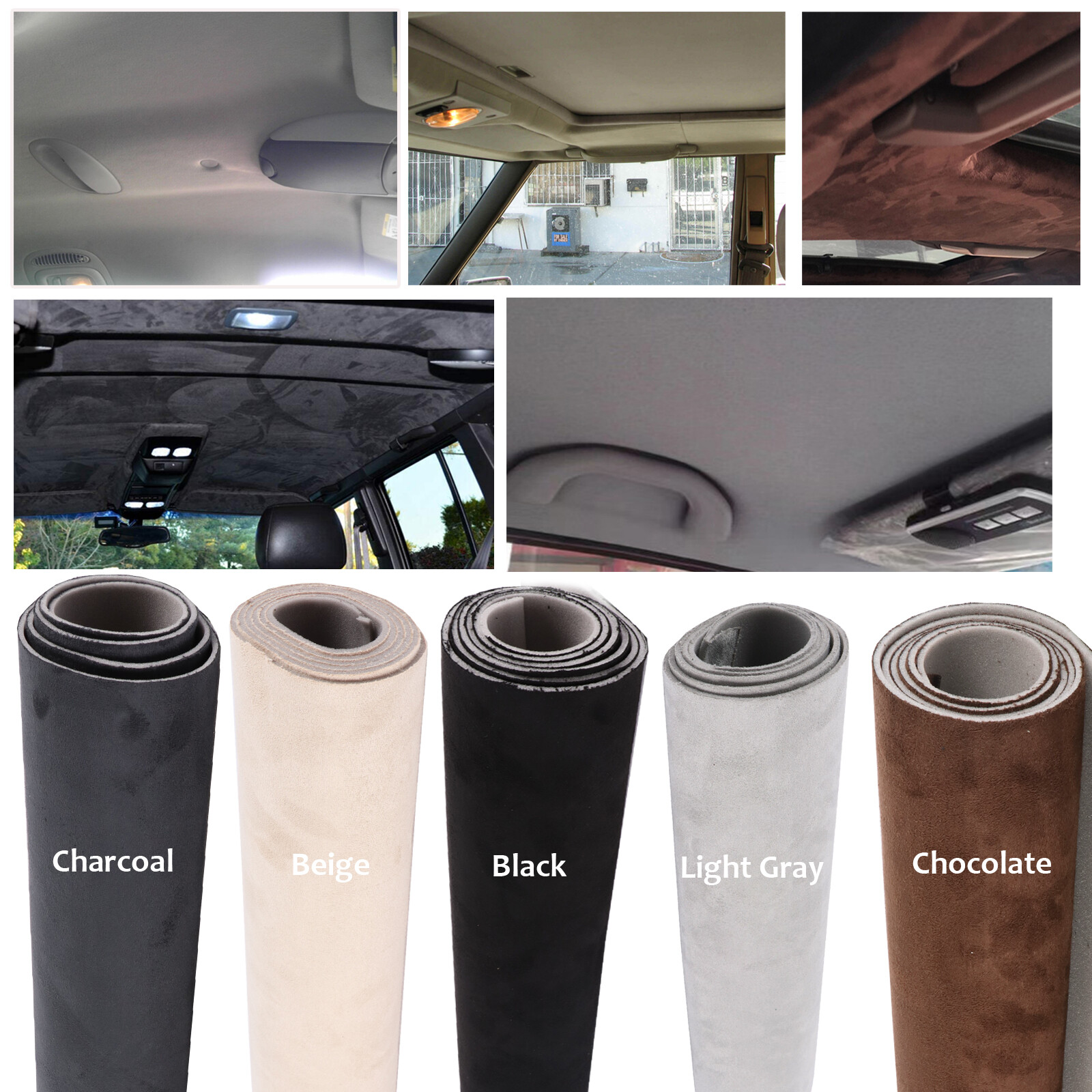 Auto Suede Headliner Fabric Foam Backed Easy Recover Car Roof Trunk Lining