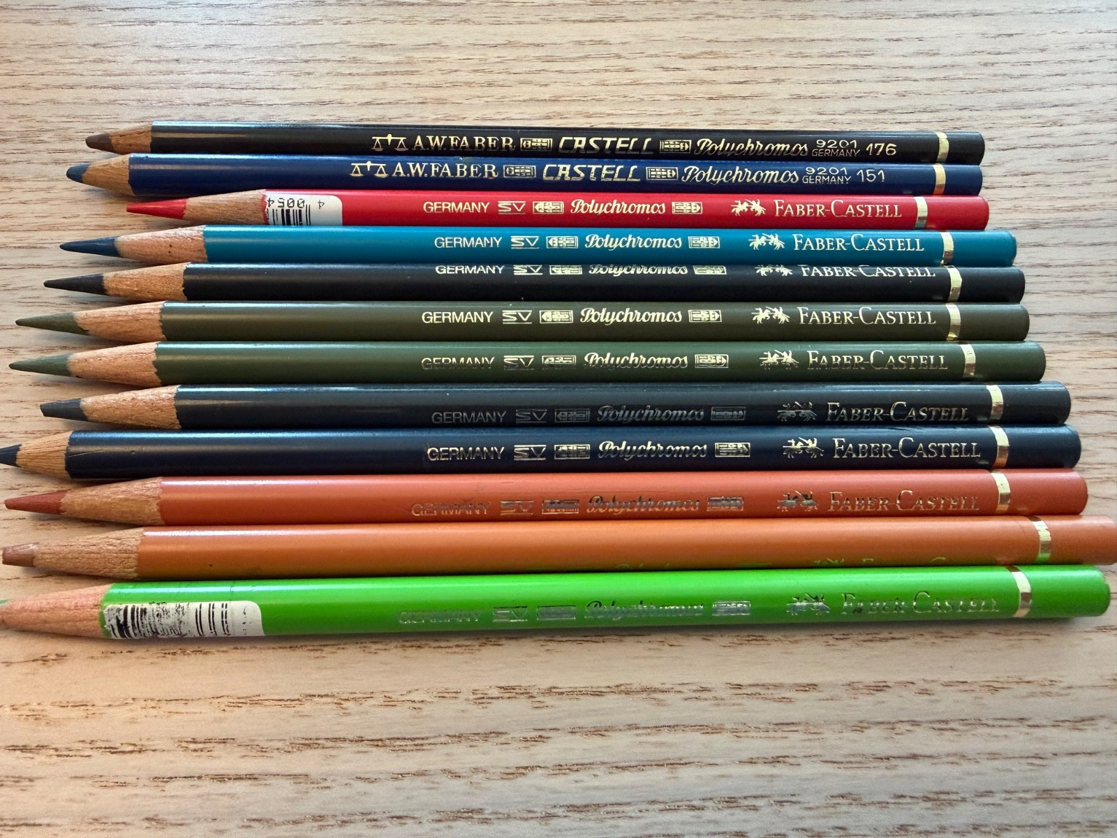 Faber Castell Polychromos Pencils Lot of 12 Assorted Colors