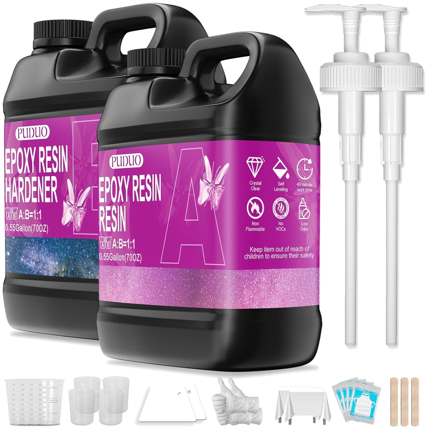 Easy-to-Use Epoxy Resin Set – Ideal for Crafts & Woodwork