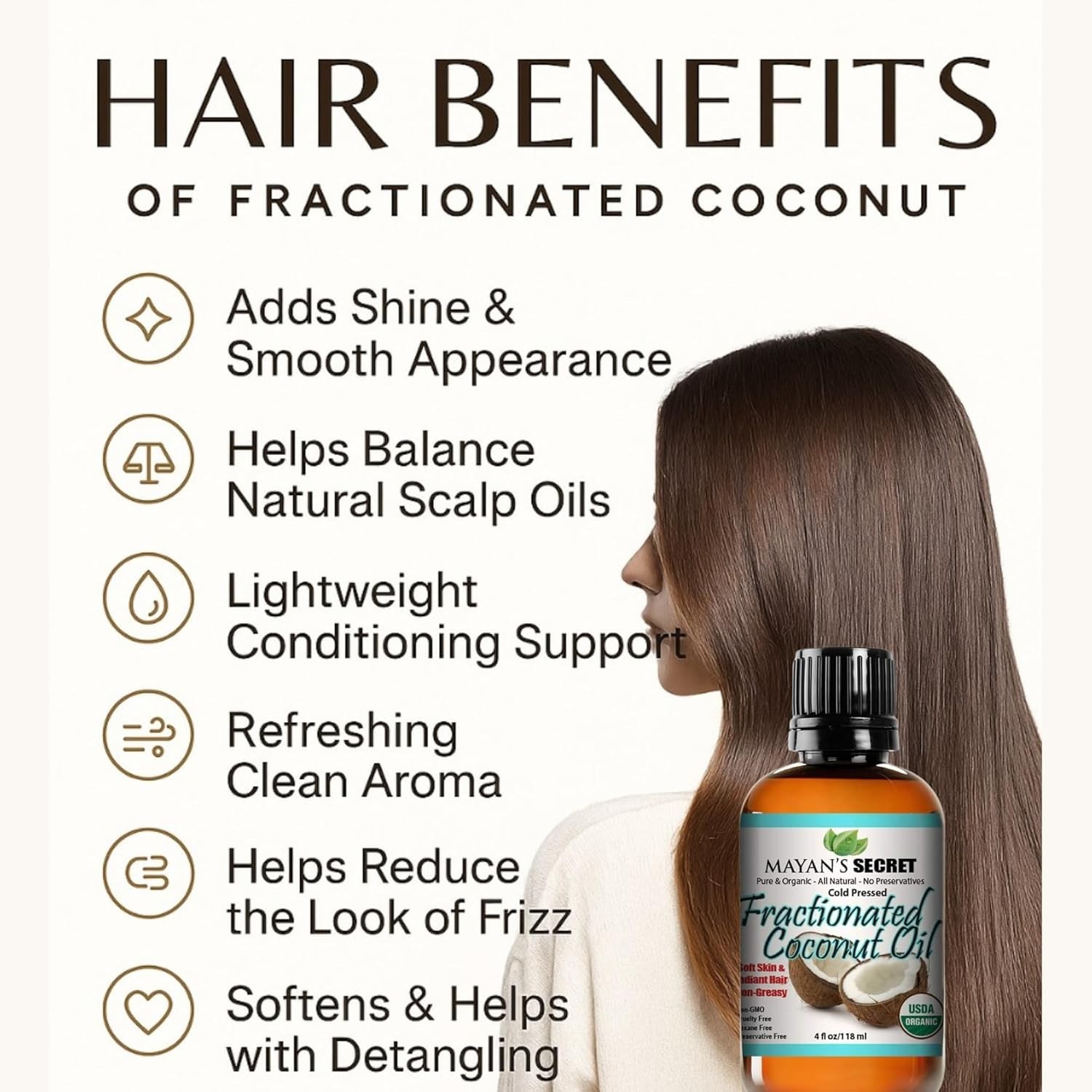 USDA CERTIFED ORGANIC FRACTIONATED COCONUT OIL COLD PRESSED 100% NATURAL