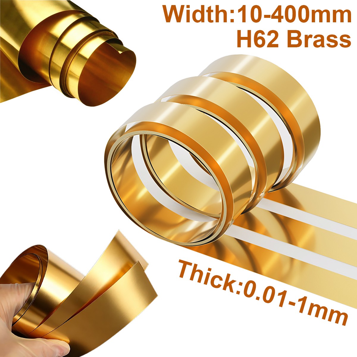 Brass Sheet Roll Metal Foil Plate Thick 0.01mm to 1mm Craft Model Train Metal