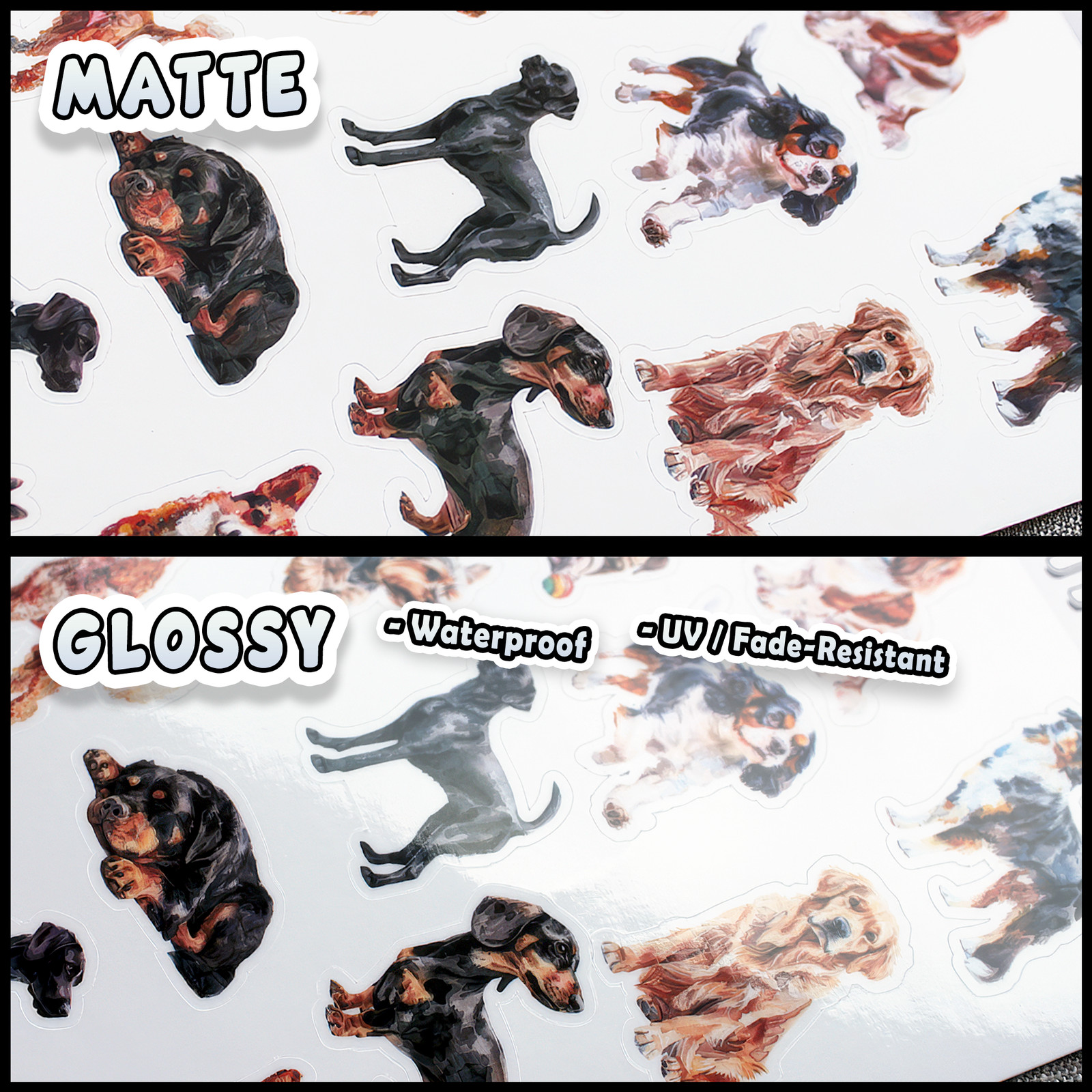 Siberian Husky Dog Stickers for Journals, Scrapbooks, Planners, Glossy, Matte