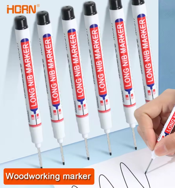 10PCS Long Nib Markers – Fast-Dry, Waterproof Pens for Wood, Metal & Glass