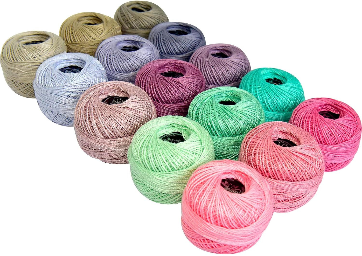 Soft 15 Colors Crochet Thread Double Mercerized Egyptian Long Staple Cotton Pear