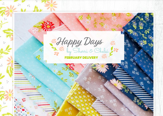 Moda HAPPY DAYS 37600 14 Geranium Red Floral SHERRI & CHELSI Quilt Fabric