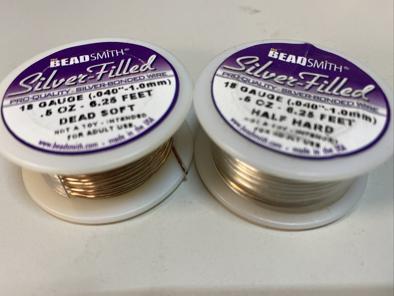 BEAD SMITH SILVER FILLED Wire Half Hard – Dead Soft 18-28 Gauge NEW