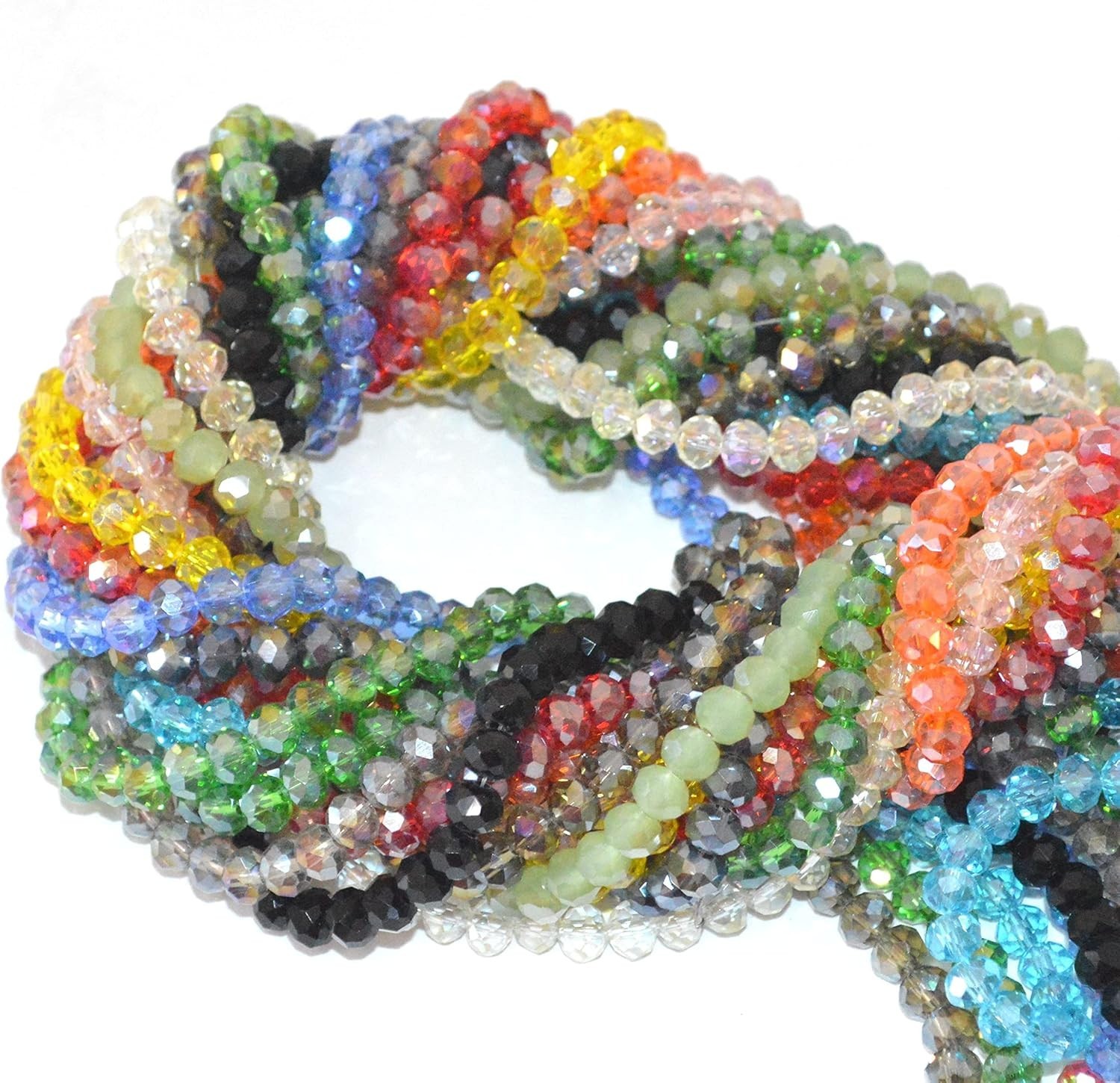 Catotrem 8mm Briollete Rondelle Crystal Glass Beads Faceted Crystal Beads for…