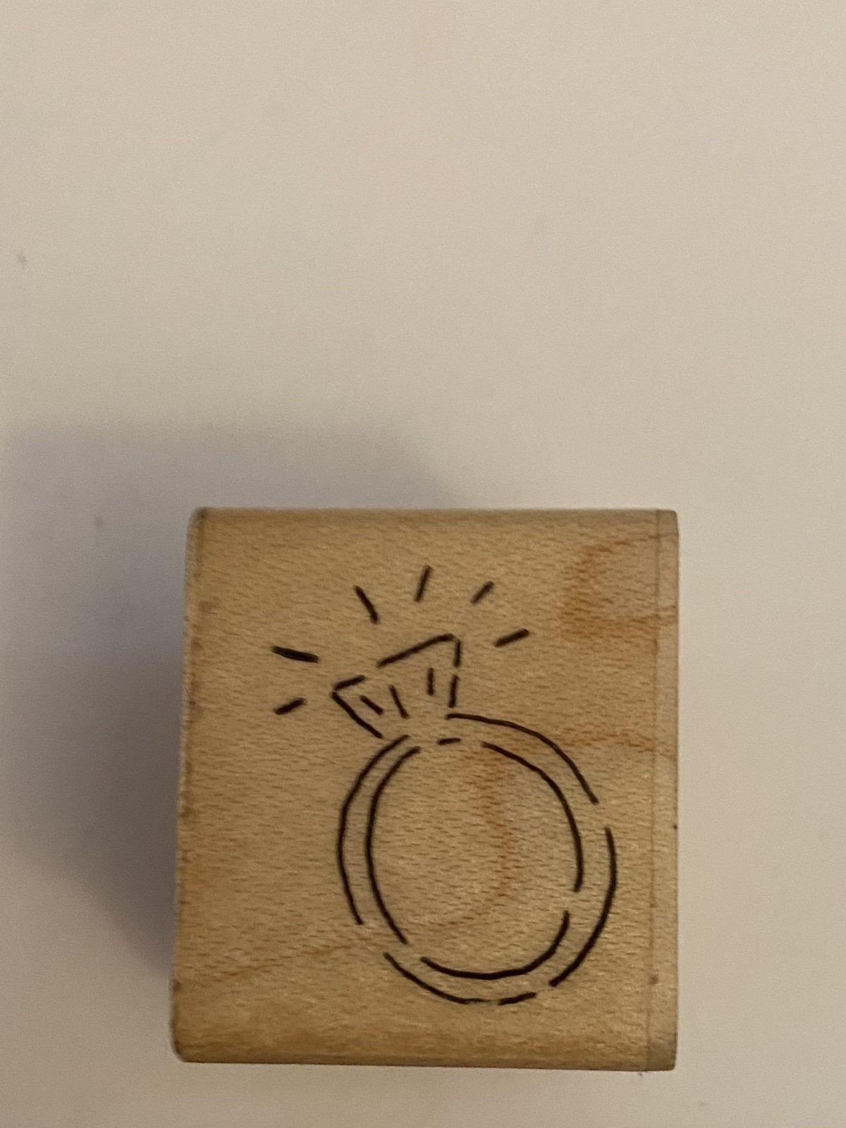 JRL Design Bridal Fair Wedding Engagement Ring Wood Mounted Rubber Stamp RS16
