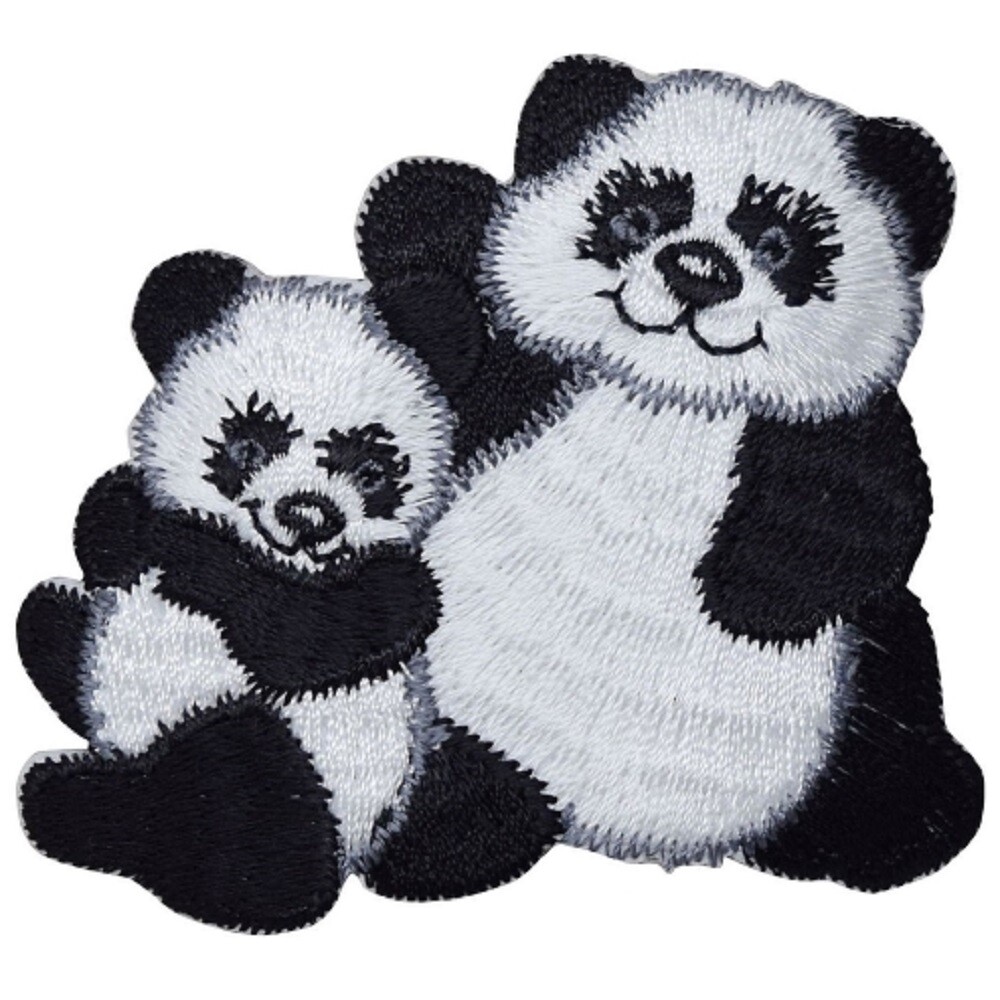 Panda Applique Patch – Giant Panda, Cub, Bear, Sichuan, China 2.75″ (Iron on)