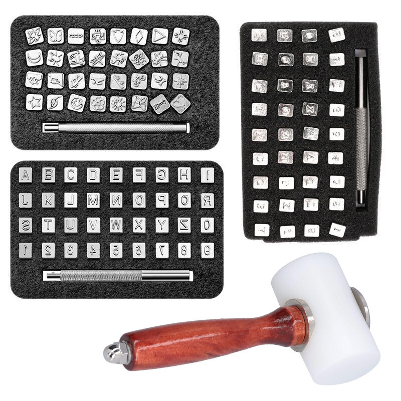 Leather Stamps Alphabet Letter Number Stamp Punch Set for Leather Stamping DIY