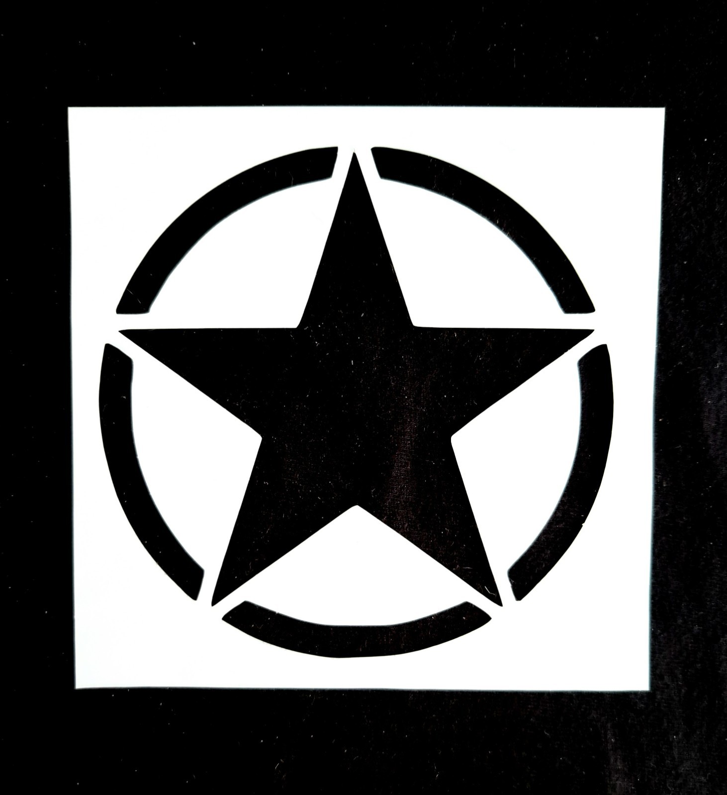 Army Jeep/ Military Vehicle Star Reusable Stencil