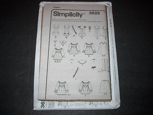 Simplicity Pattern 3629 ~ Misses’ Sexy Themed Costume ~ 5 Awesome Styles 14~20 U