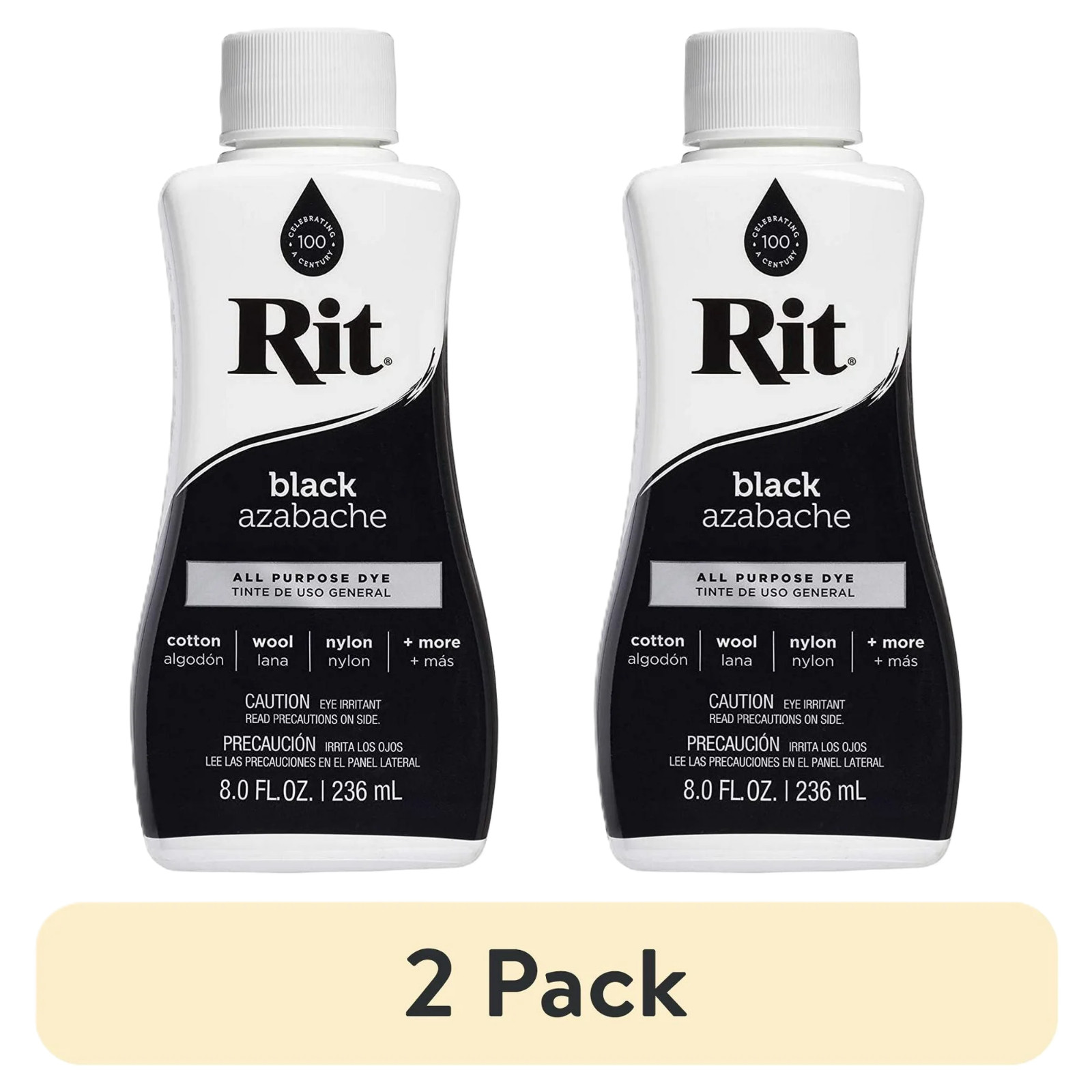 (2 Pack) Rit All Purpose Liquid Dye Black 8 fl oz – Premium Quality