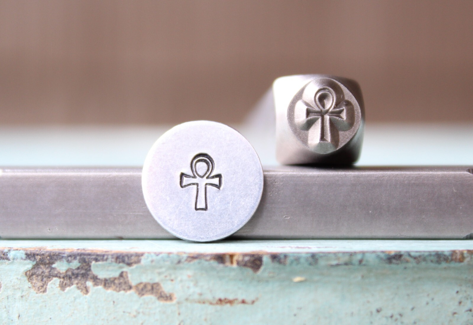 SUPPLY GUY 6mm Ankh Symbol of Life Metal Punch Stamp SGCH567