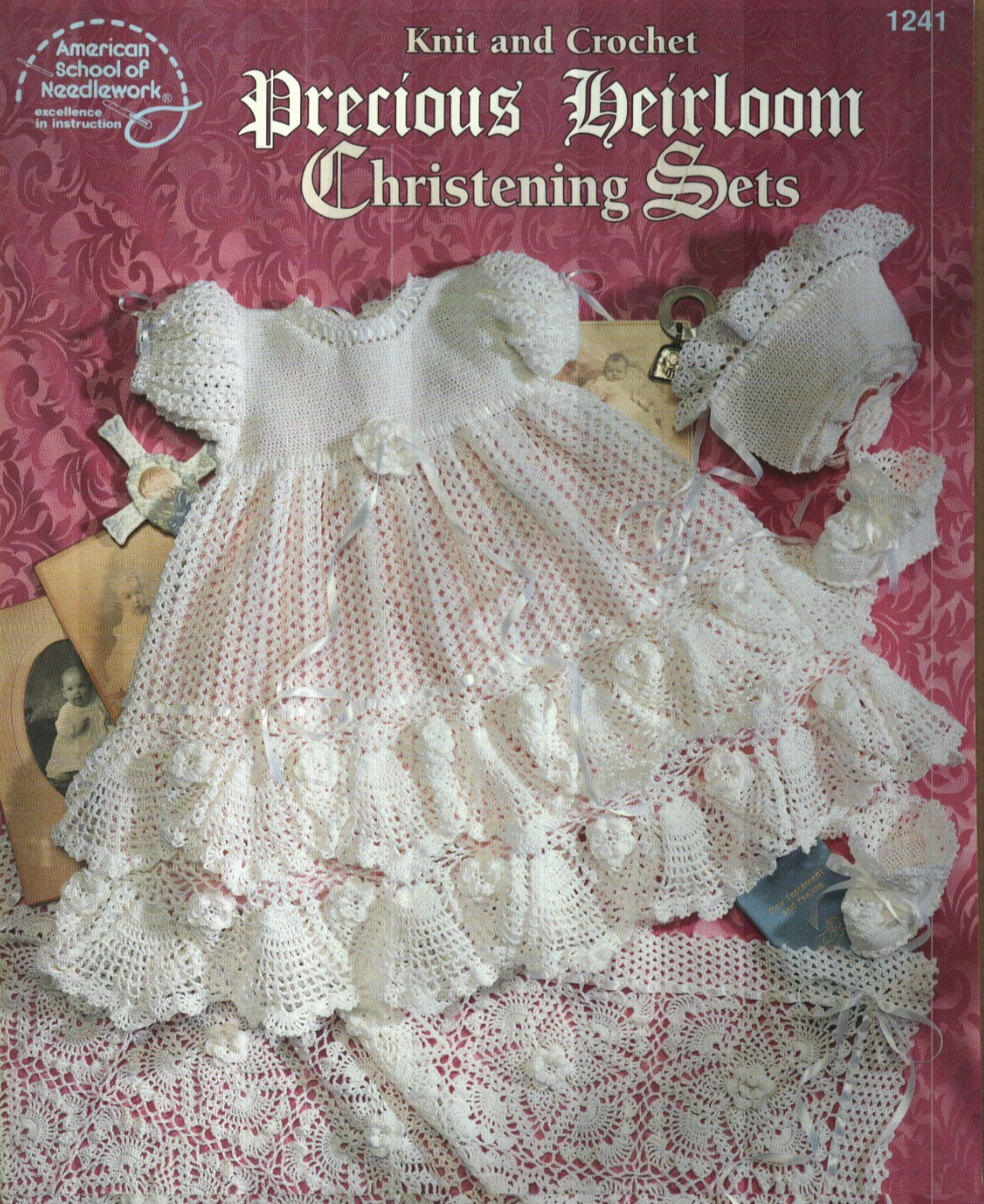 NEW PRECIOUS HEIRLOOM CHRISTENING SETS 0-3 MONTHS KNIT & CROCHET PATTERN BOOK
