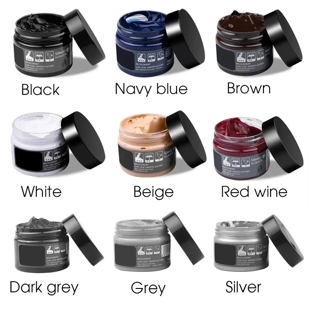 Leather Repair Kit Recoloring Balm Car Seat Couch Sofa Shoes Scratch Color Fix