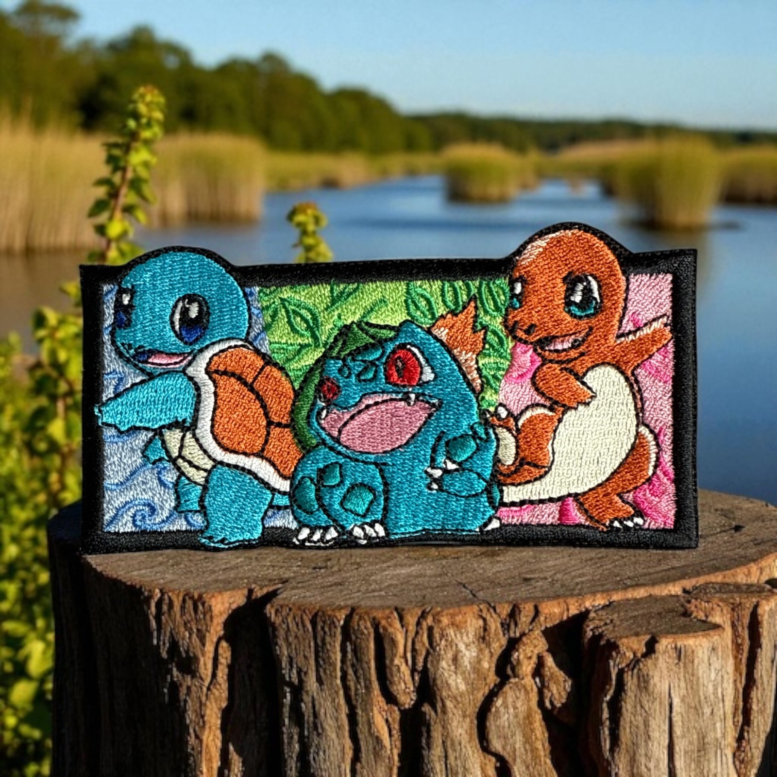 Squirtle-Bulbasaur-Charmander Embroidery Patch 2.45″ X 4.76″