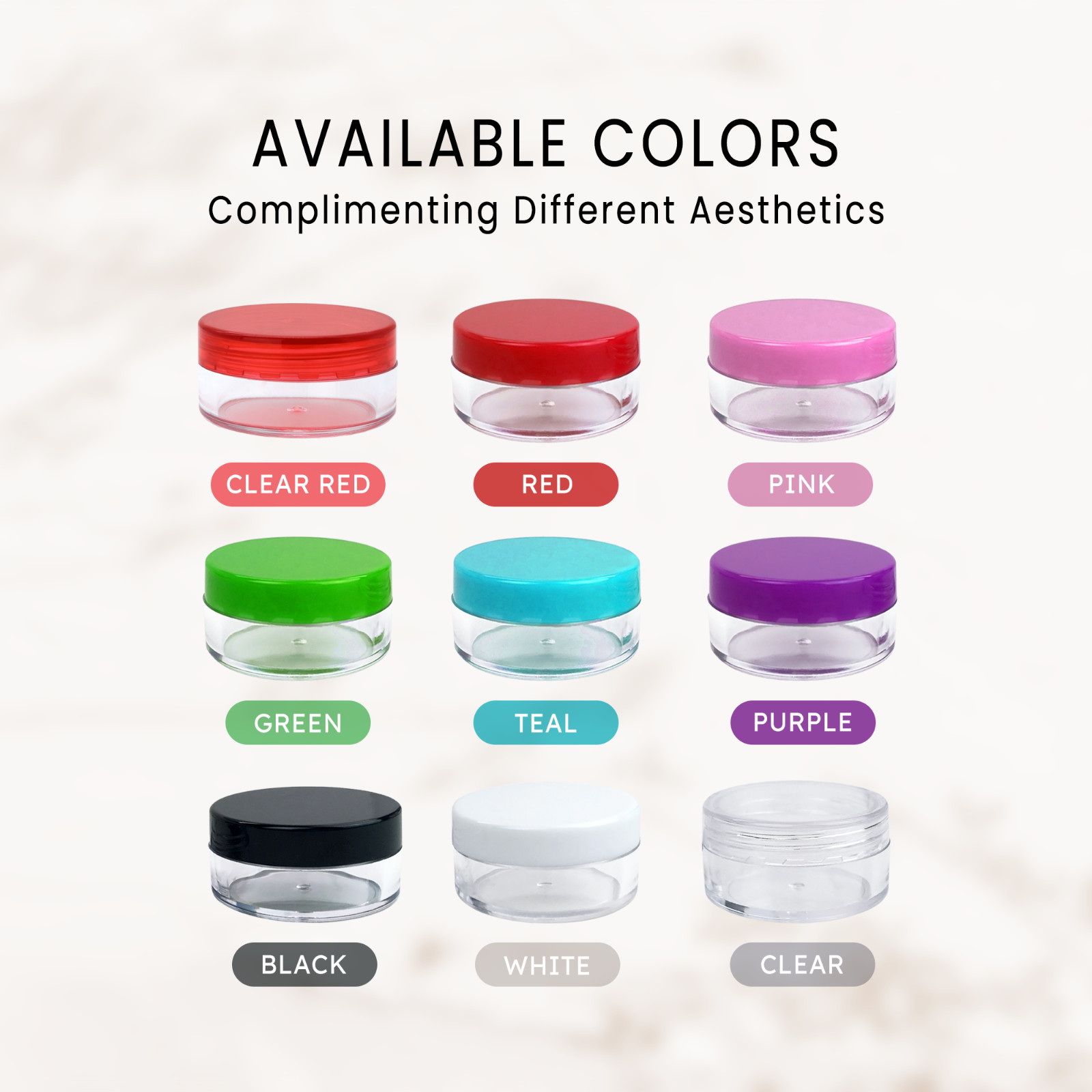 40pcs 10 Gram/10ML High Quality Makeup Cream Cosmetic Sample Jar Containers