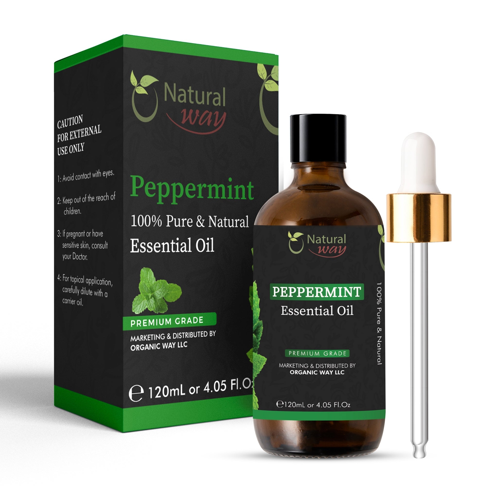 Natural Way Peppermint Essential Oil 4 Fl Oz (120 ml)