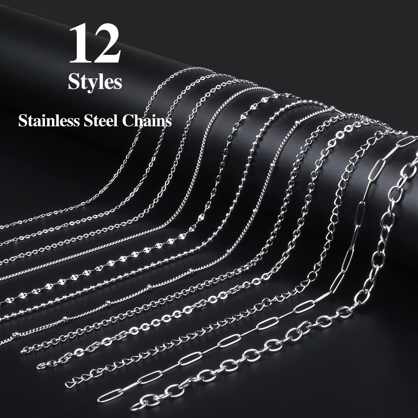 Jewelry Making Necklace Chain – 95.1ft Stainless Steel DIY Chains & Accessories