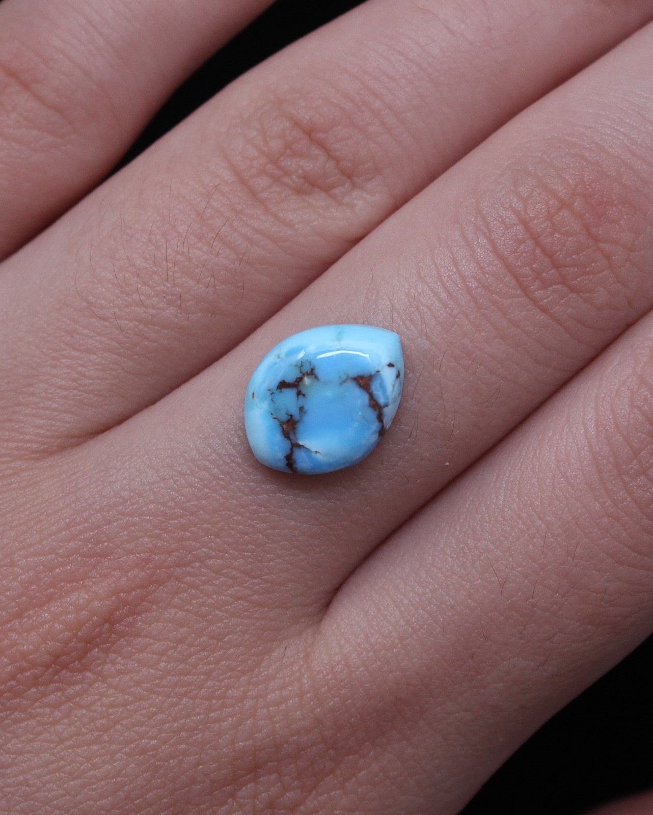 Natural Golden Hill Turquoise Cabochon Kazakhstan Untreated Blue Stone 13x9mm