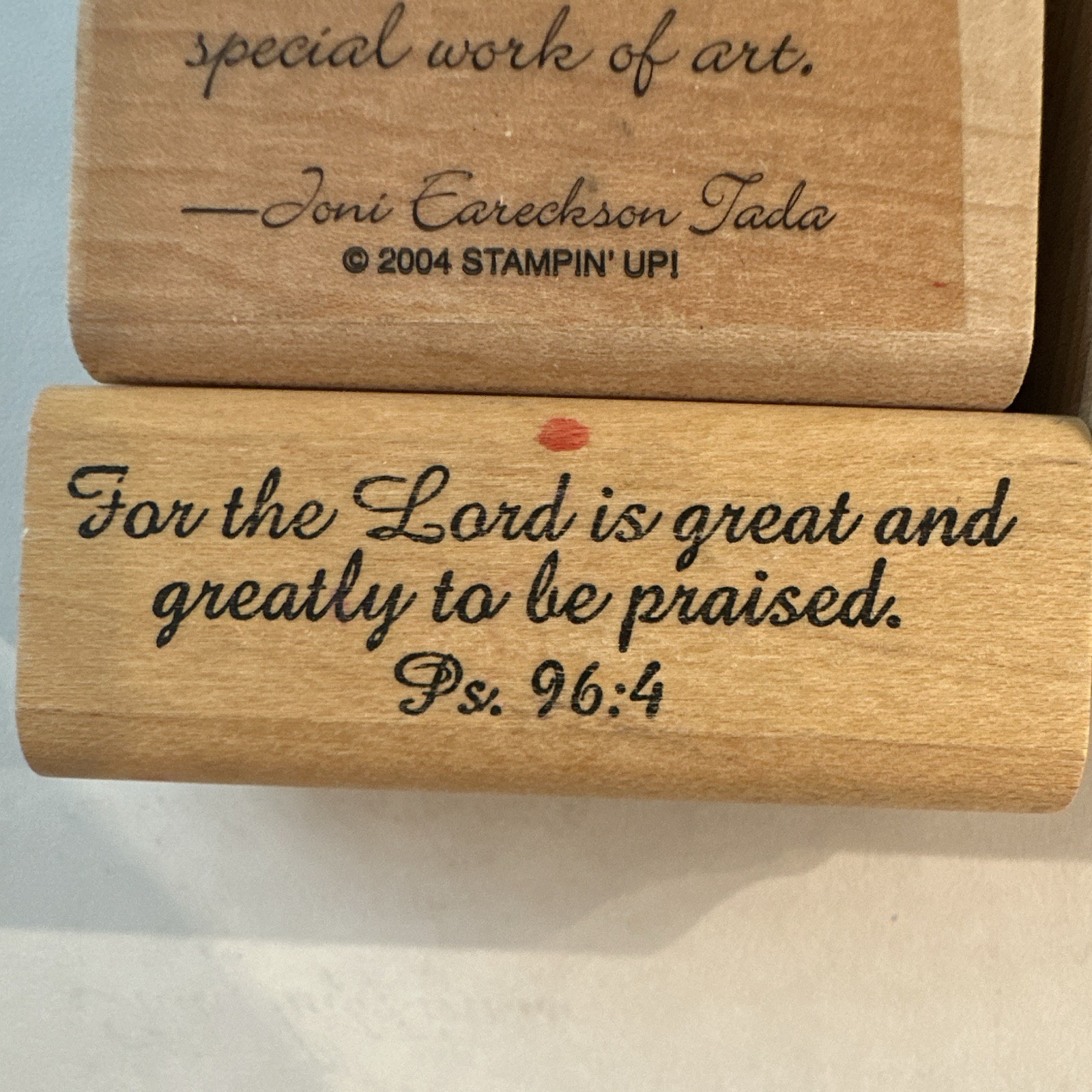 Stampin’ Up! Religious Sentiment Scripture Quotes Wood-Mounted Rubber Stamp Set