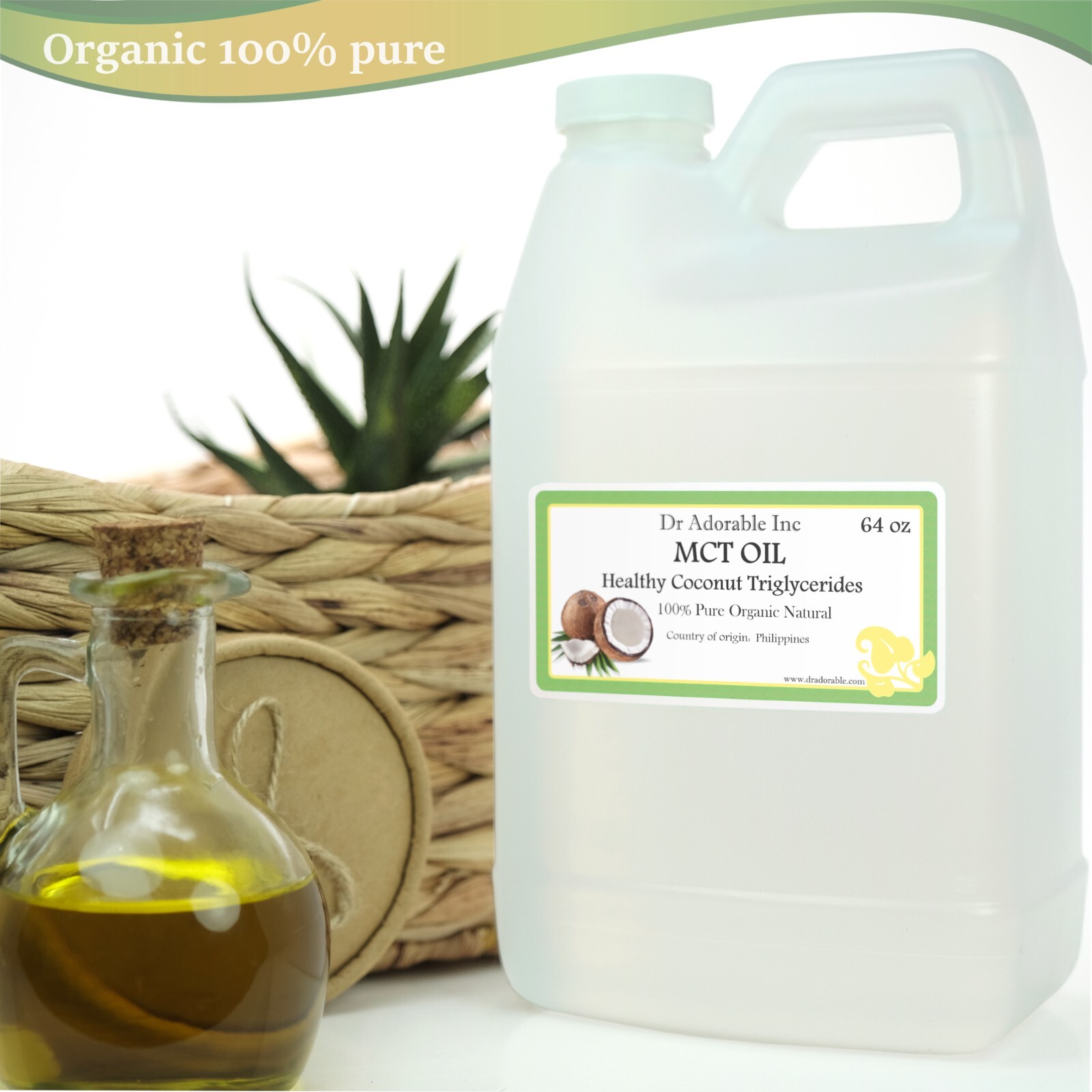 64oz Premium Coconut MCT Oil Natural Vegan Sport Energy MediumChain Triglyceride