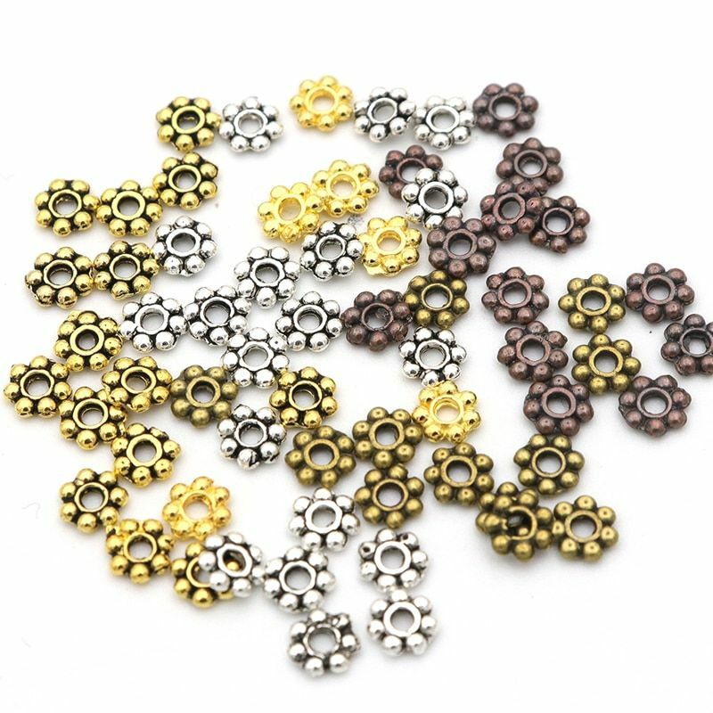 1000 Tibetan Gold Loose Spacer Bracelet Charms Necklace Beads DIY Jewelry Making