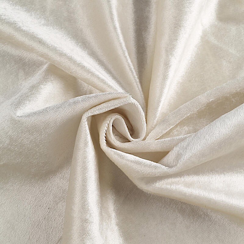 5 yards IVORY 65″ wide Premium Velvet Fabric Bolt Wedding DIY Event Party Crafts