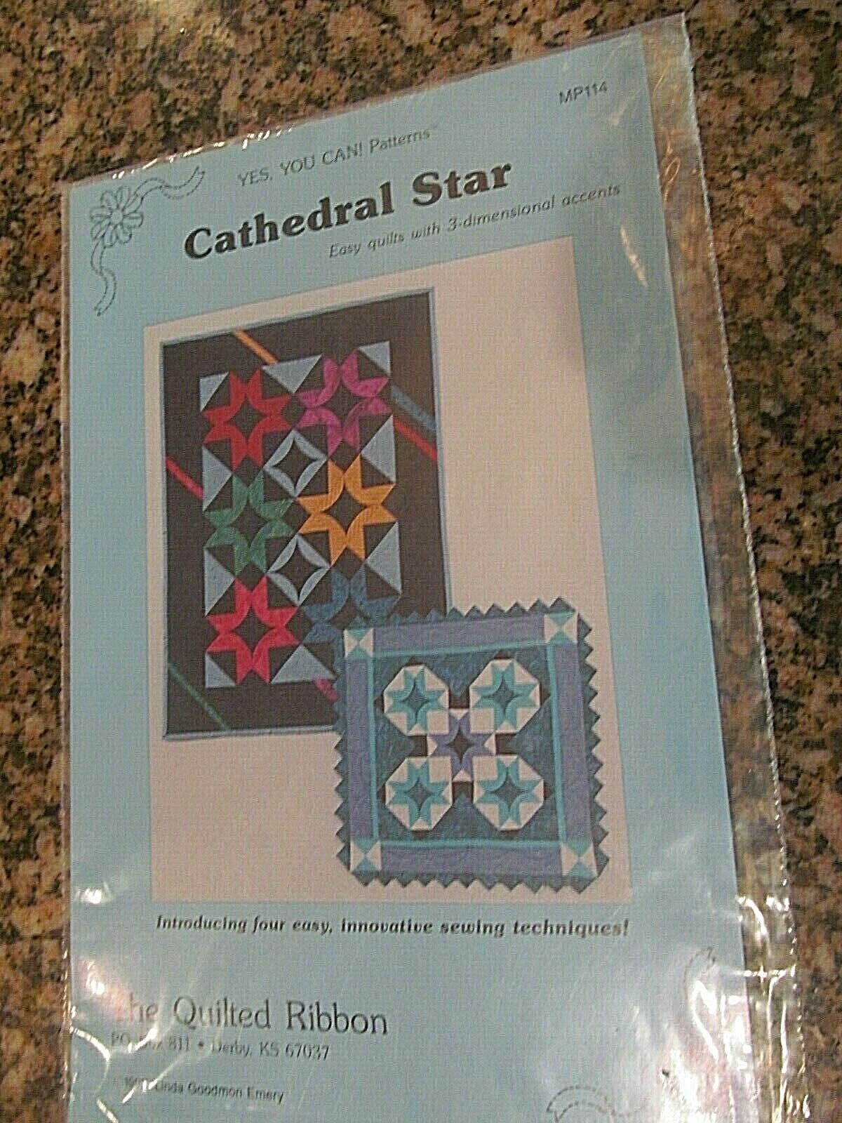 *”Cathedral Star” Quilt Pattern by The Quilted Ribbon – Yes, You Can! Patterns