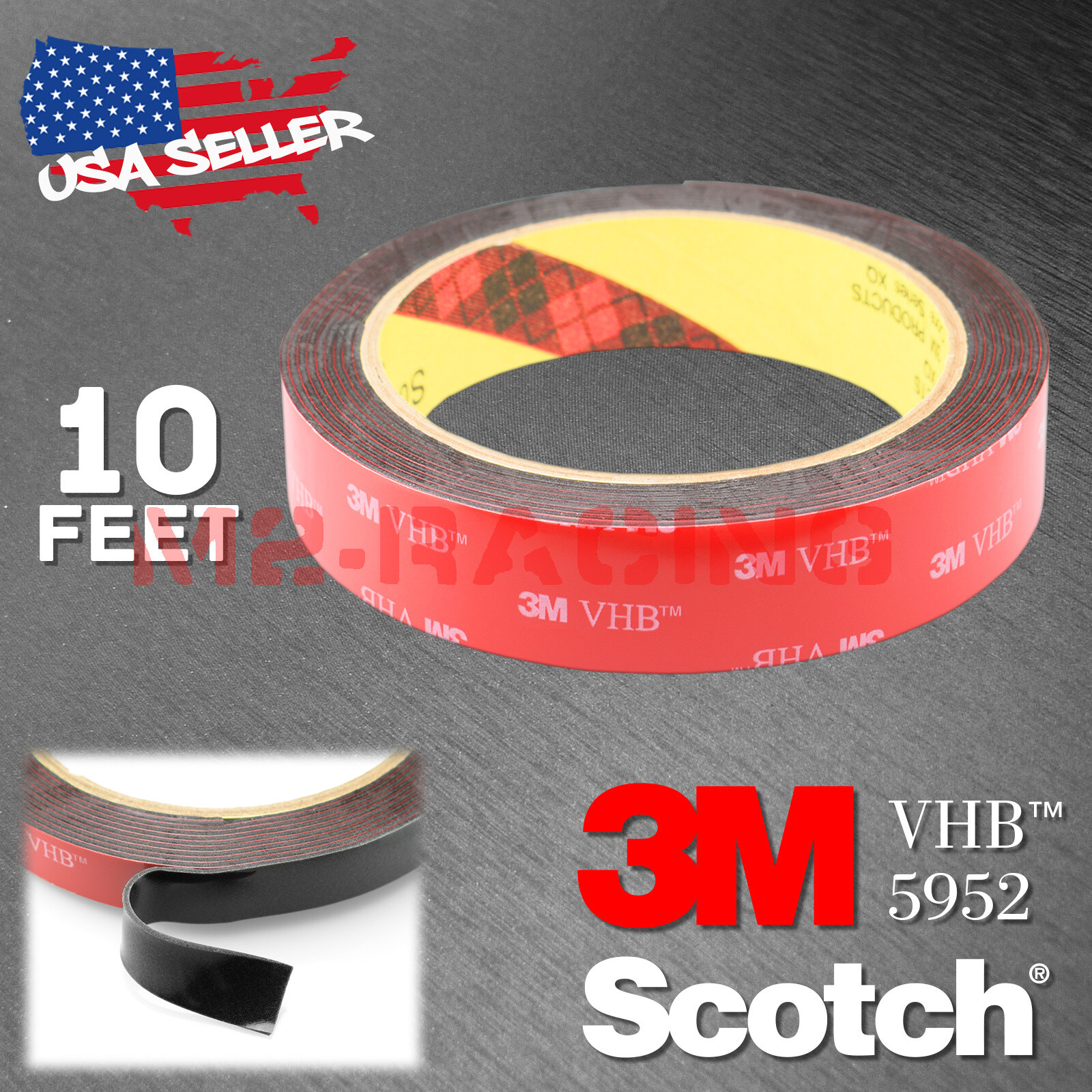 Genuine 3M VHB #5952 Double-Sided Mounting Foam Tape Automotive Car 20mmx10FT