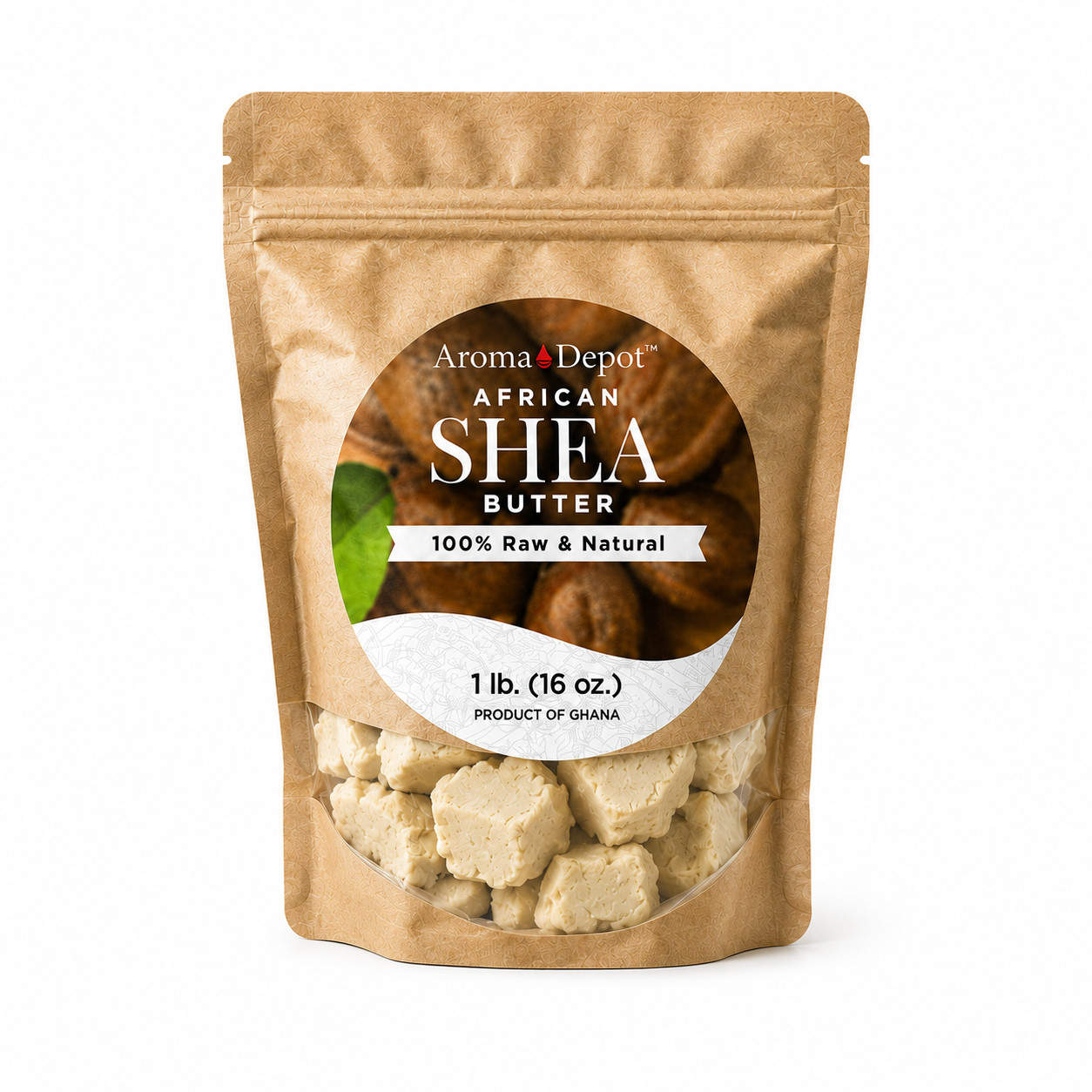 Raw African Shea Butter 1 lb 100% Pure Natural Raw Organic Unrefined IVORY POUCH