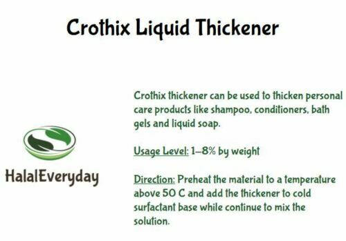 Crothix Liquid Thickener – Thickens Shampoos Bath Gels Liquid Soaps ALL SIZES