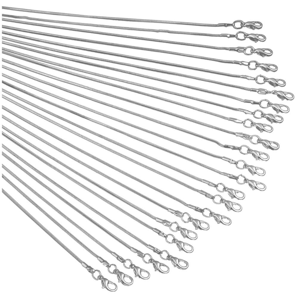 925 Silver Plated Snake Chain Bulk – 24pcs
