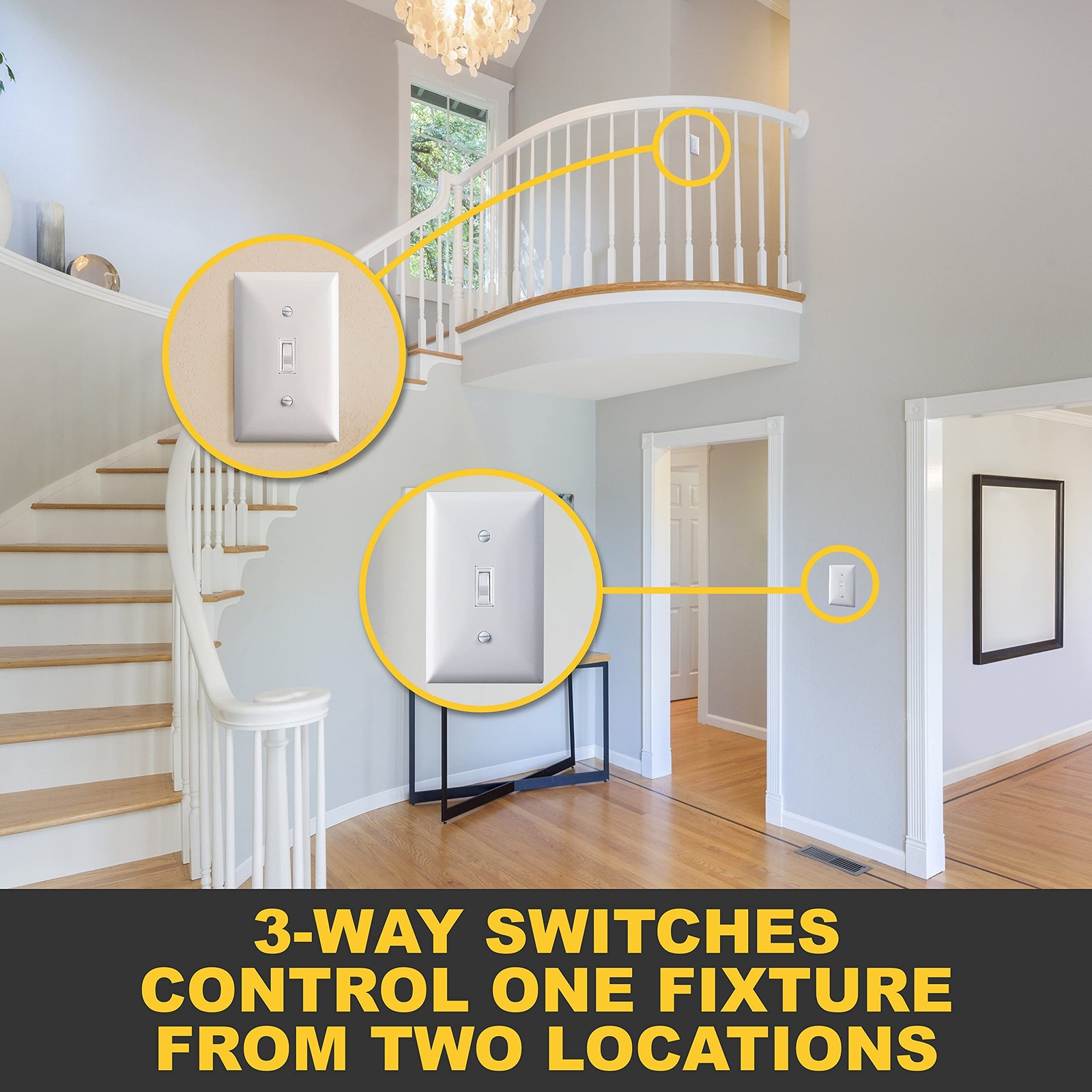 Faith [10-Pack] 3 Way Toggle Switch White Residential Grade Standard Wall Ele…