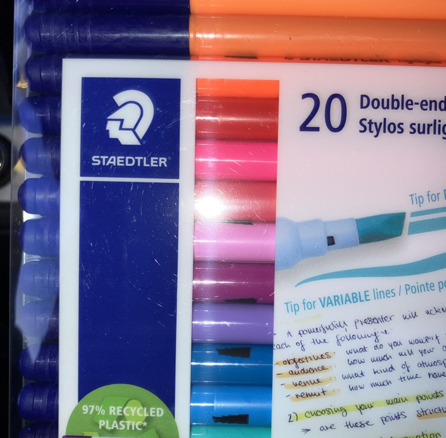Staedtler Pack Of -20 Double Ended Highlight Pens NEW