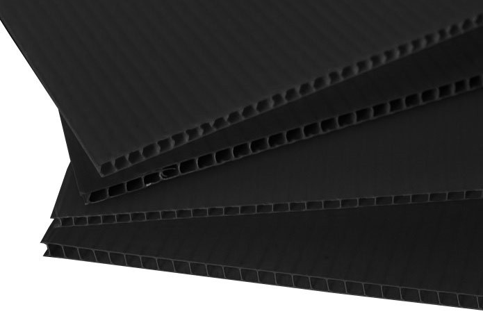 Corrugated Coroplast Plastic Sheet – 6mm Thick – Black or White – Pick Your Size