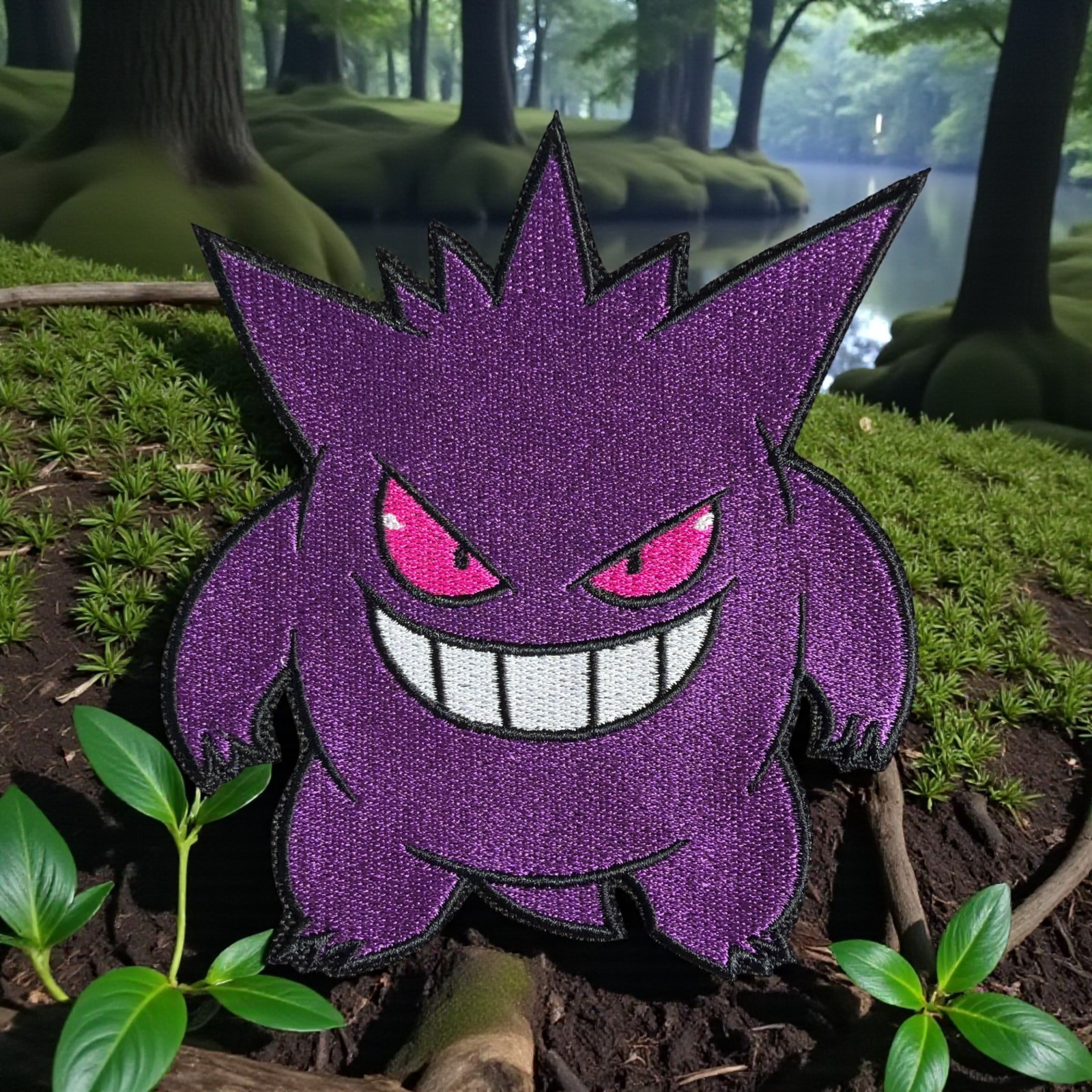 Gengar Pokemon Embroidery Patch Multi Sizes 3″ – 7″