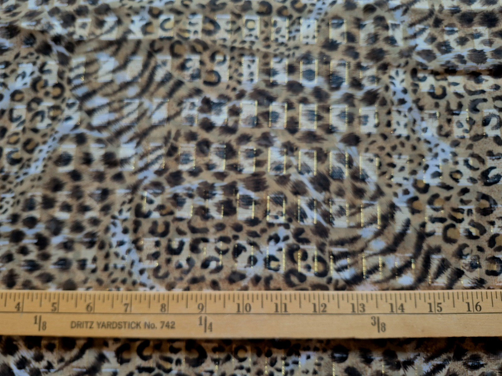 MULTI SHEER ANIMAL PRINT 100% POLYESTER FABRIC NO STRETCH 1.7 YARDS
