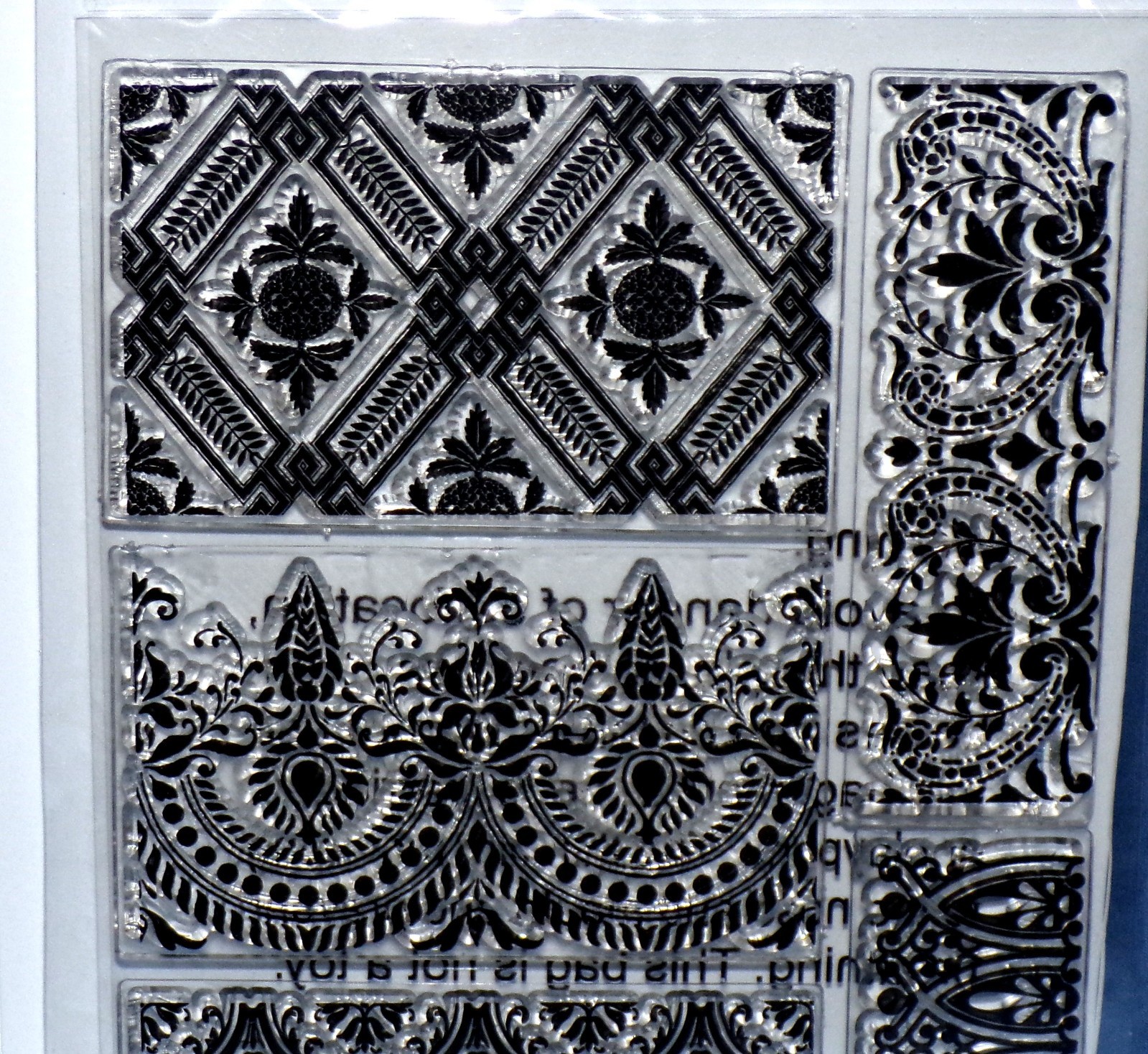 Anna Griffin Stamp Set Bold Fancy Design Patterns All New HTF Free Shipping