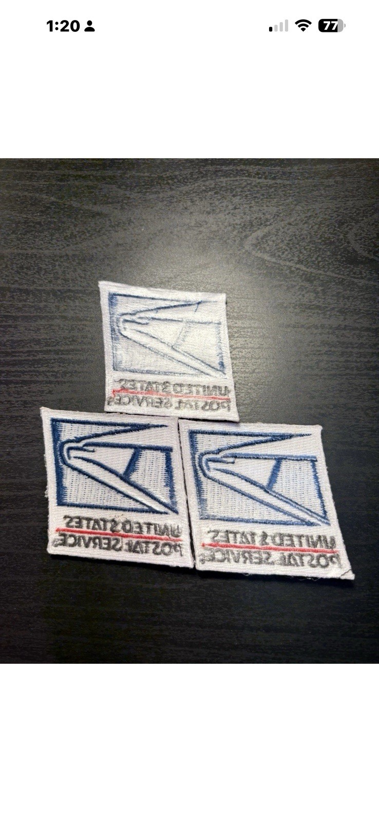 VINTAGE USPS UNITED STATES POSTAL SERVICE ADVERTISING 3 CLOTH PATCH