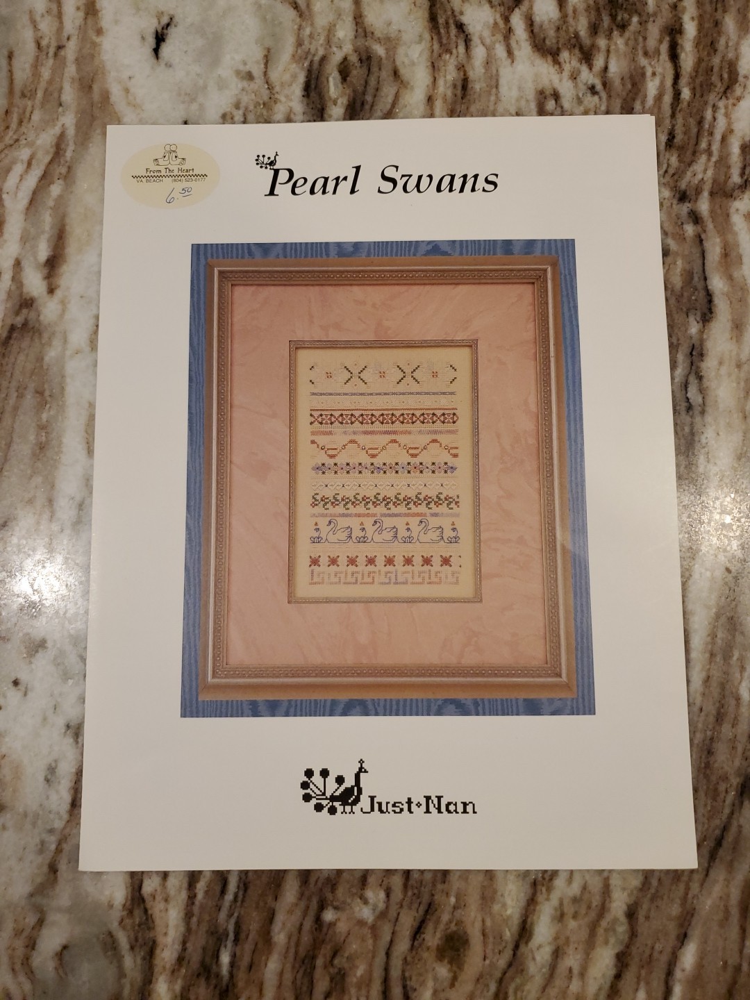 Just Nan Cross Stitch Chart: Pearl Swans